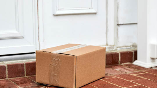 Package on Front Door Step